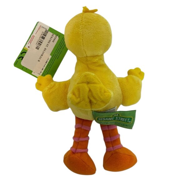 Gund Sesame Street Big Bird Bean Bag Plush Toy 2009 Yellow Soft 7 inch - Picture 2 of 4